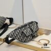 Top Original Dior Waist Bag – Black and Beige Oblique Print, 2025 Spring Collection