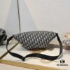 Top Original Dior Waist Bag – Black and Beige Oblique Print, 2025 Spring Collection