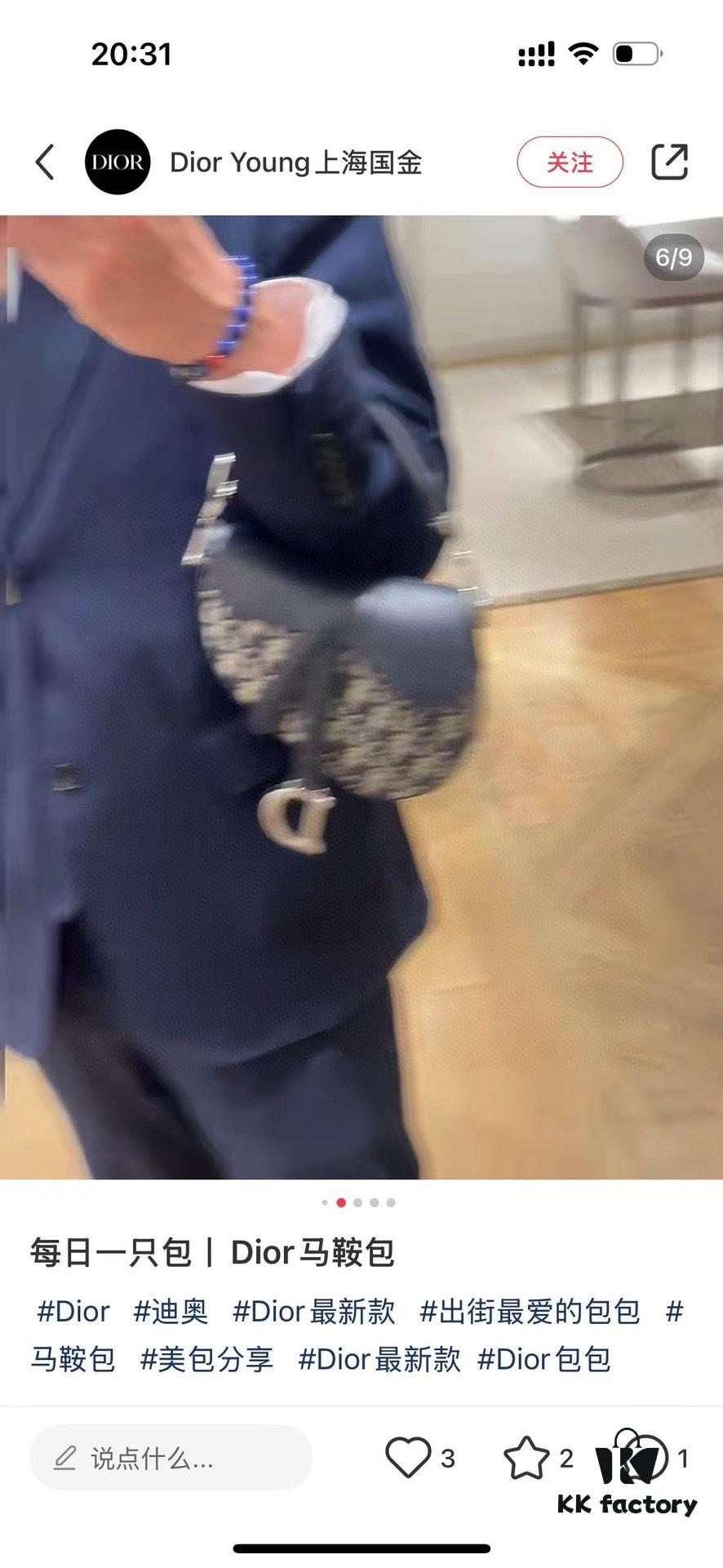 Large Size with Blue, Box Included Dior New Model Silver Buckle SADDLE Bag