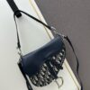 Large Size with Blue, Box Included Dior New Model Silver Buckle SADDLE Bag