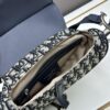 Large Size with Blue, Box Included Dior New Model Silver Buckle SADDLE Bag