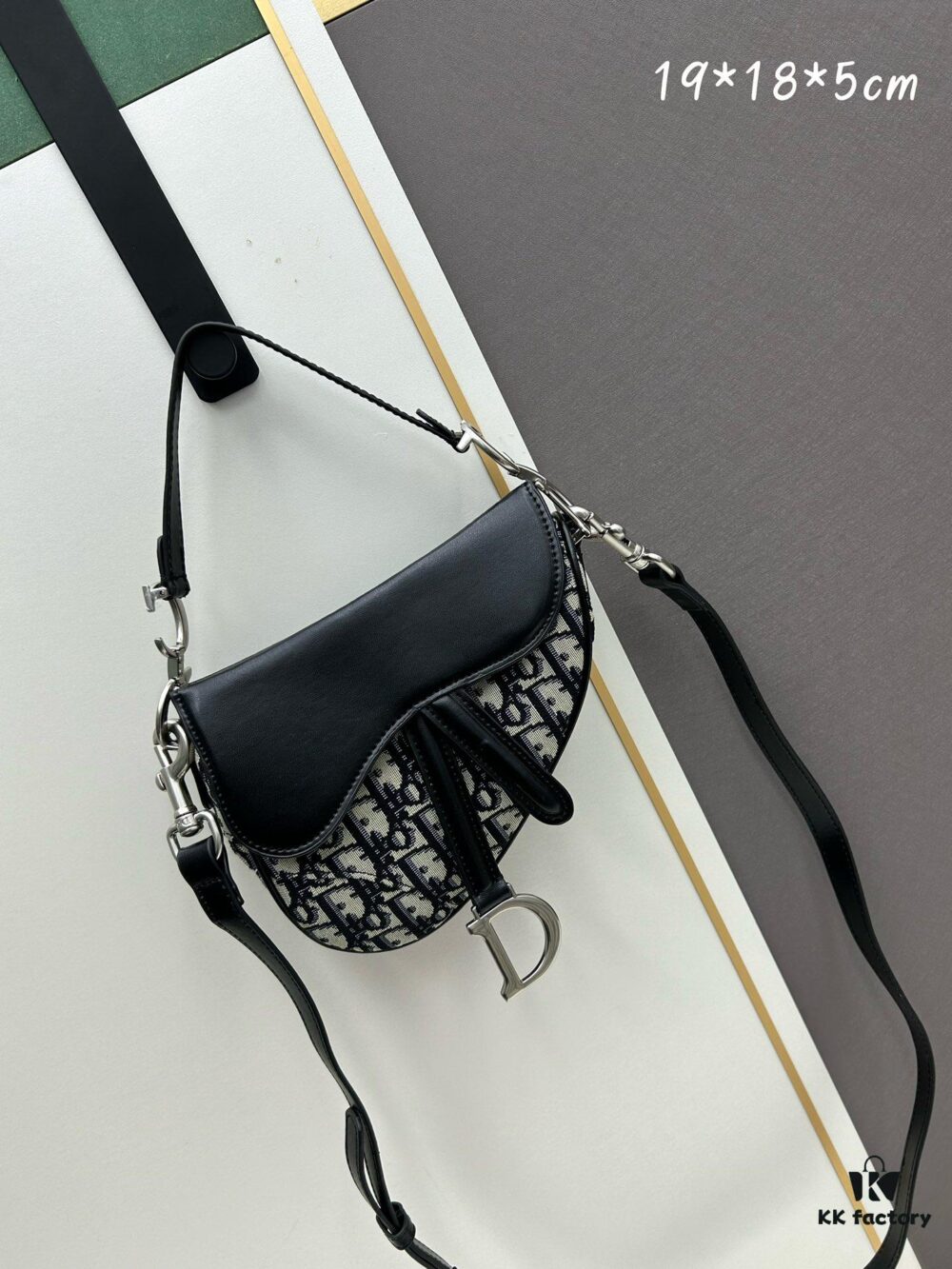 Small Size with Blue, Comes with Box Dior New Silver Buckle SADDLE Bag