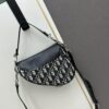 Small Size with Blue, Comes with Box Dior New Silver Buckle SADDLE Bag
