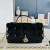 Lacquered Leather Lady Dior Pearl Clutch with Box