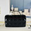 Lacquered Leather Lady Dior Pearl Clutch with Box