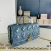 Lacquered Leather Lady Dior Pearl Clutch with Box