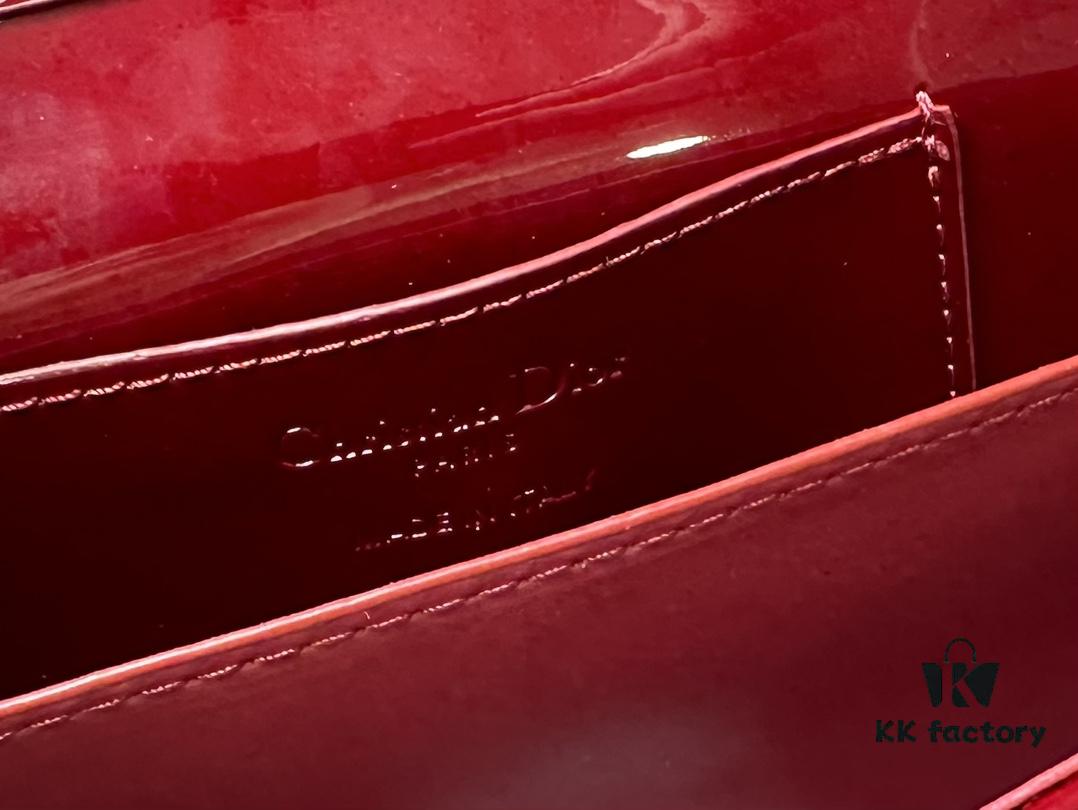 Lacquered Lady Dior Pearl Clutch Bag with Box