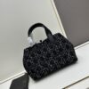 Dior Toujours Medium Bag in Black Calfskin with Cannage Stitching