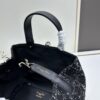 Dior Toujours Medium Bag in Black Calfskin with Cannage Stitching