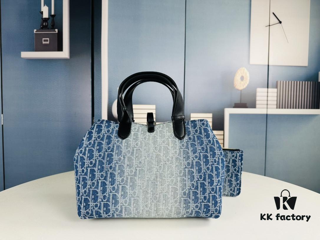 Dior Toujours Medium Bag in Black Calfskin with Cannage Stitching