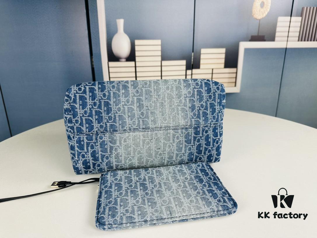 Dior Toujours Medium Bag in Black Calfskin with Cannage Stitching