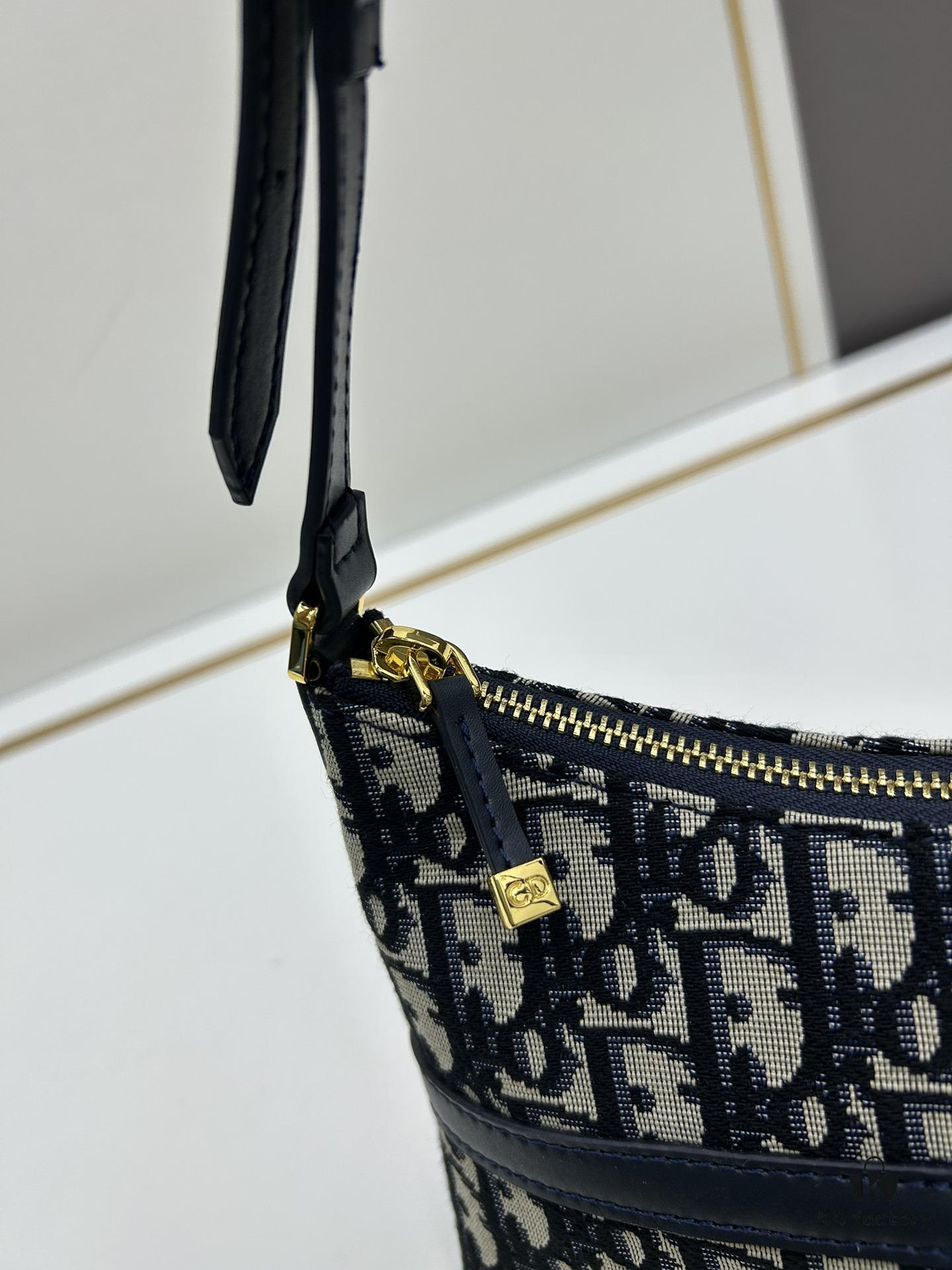 New DIOR Miss Caro Mini Shoulder Jiaozi Bag with Vintage Monogram