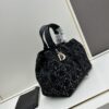 Dior Toujours Medium Bag in Black Calfskin with Cannage Stitching