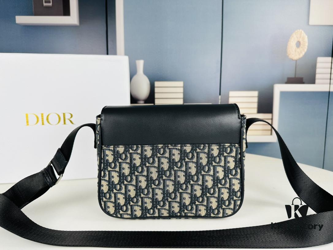 Dior Oblique Print Men's Messenger Bag with Box