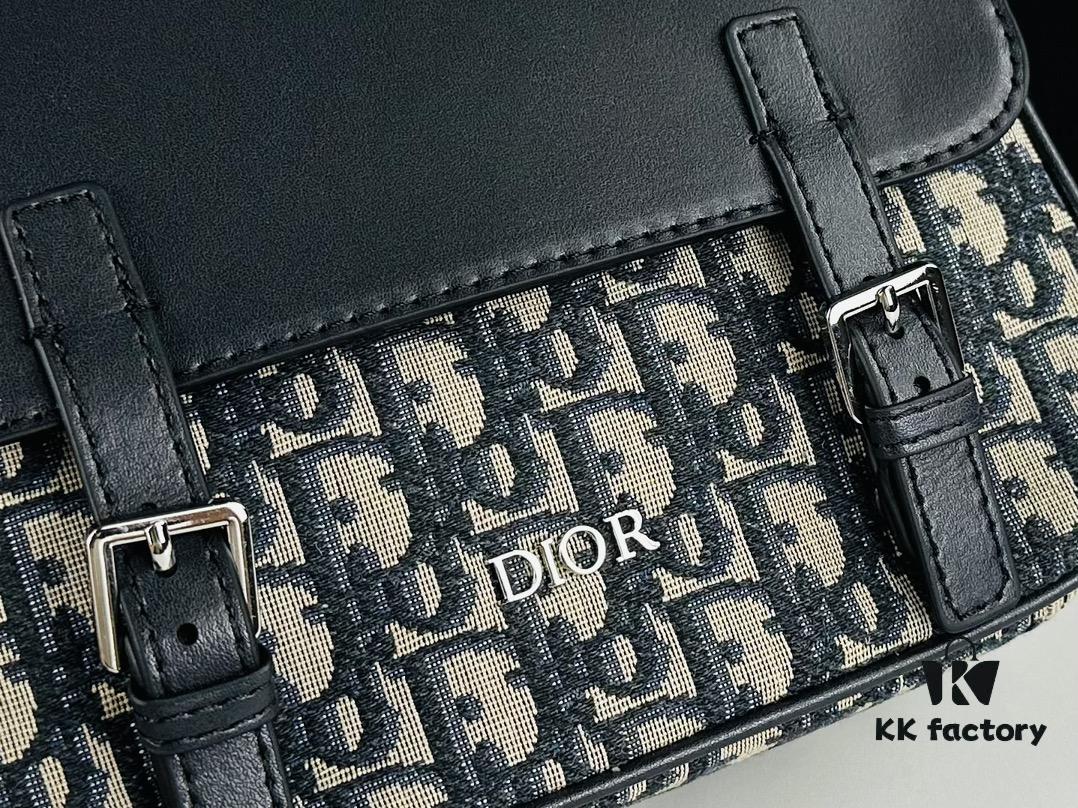 Dior Oblique Print Men's Messenger Bag with Box