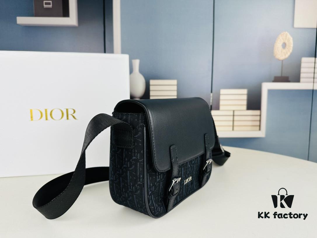 Dior Oblique Print Messenger Bag for Men