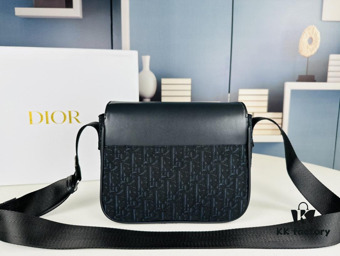 Dior Oblique Print Messenger Bag for Men
