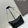 New Diorstar Hobo Chain Bag in Black Pleated Calfskin with Cannage Pattern