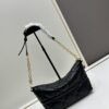 New Diorstar Hobo Chain Bag in Black Pleated Calfskin with Cannage Pattern