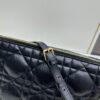 New Diorstar Hobo Chain Bag in Black Pleated Calfskin with Cannage Pattern