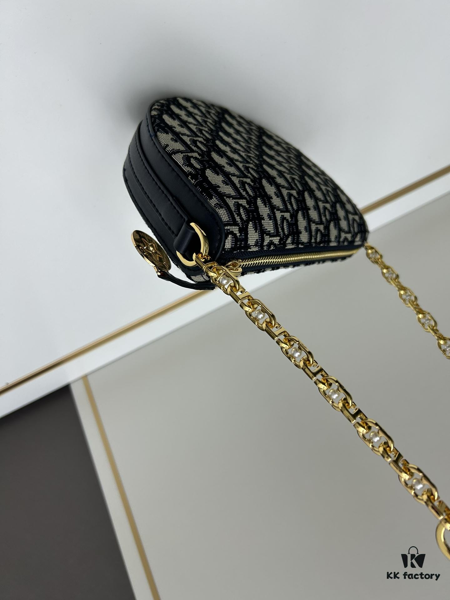 Callisto Chain Handbag in Blue Oblique Print