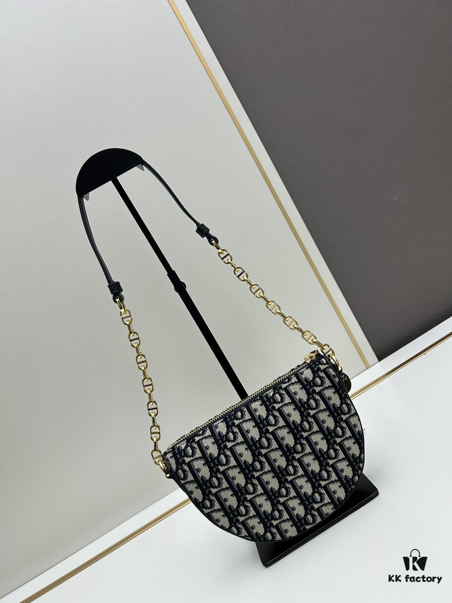 Callisto Chain Handbag in Blue Oblique Print