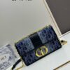 Large 30 Montaigne East-West Chain Bag in Denim Dior Oblique Jacquard