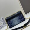 Large 30 Montaigne East-West Chain Bag in Denim Dior Oblique Jacquard