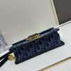 Large 30 Montaigne East-West Chain Bag in Denim Dior Oblique Jacquard
