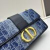 Large 30 Montaigne East-West Chain Bag in Denim Dior Oblique Jacquard