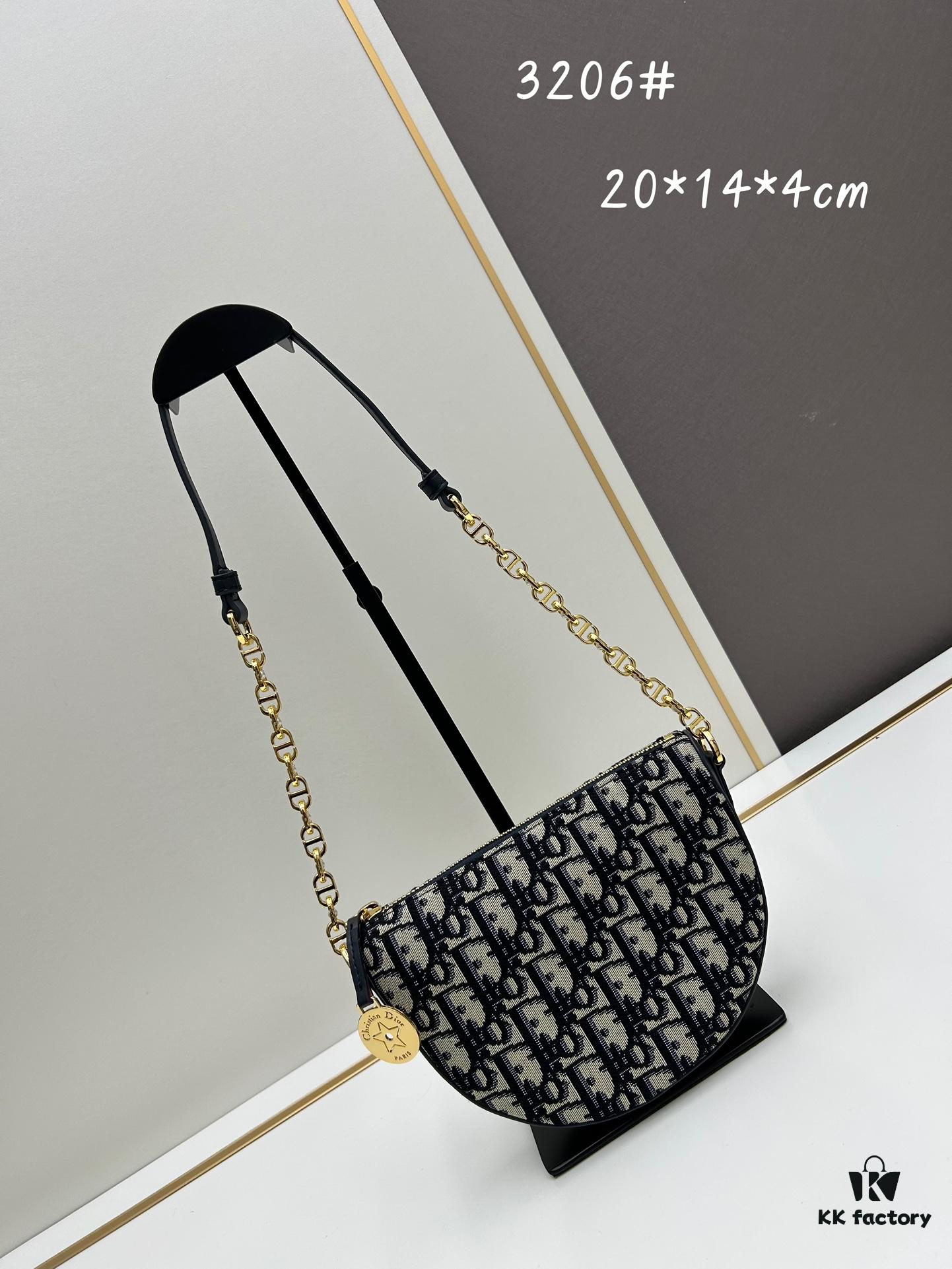 Callisto Chain Handbag in Blue Oblique Print