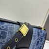 Large 30 Montaigne East-West Handbag in Blue Denim Dior Oblique Jacquard