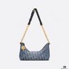 Diorstar Hobo Chain Bag in Blue Denim Dior Oblique Jacquard