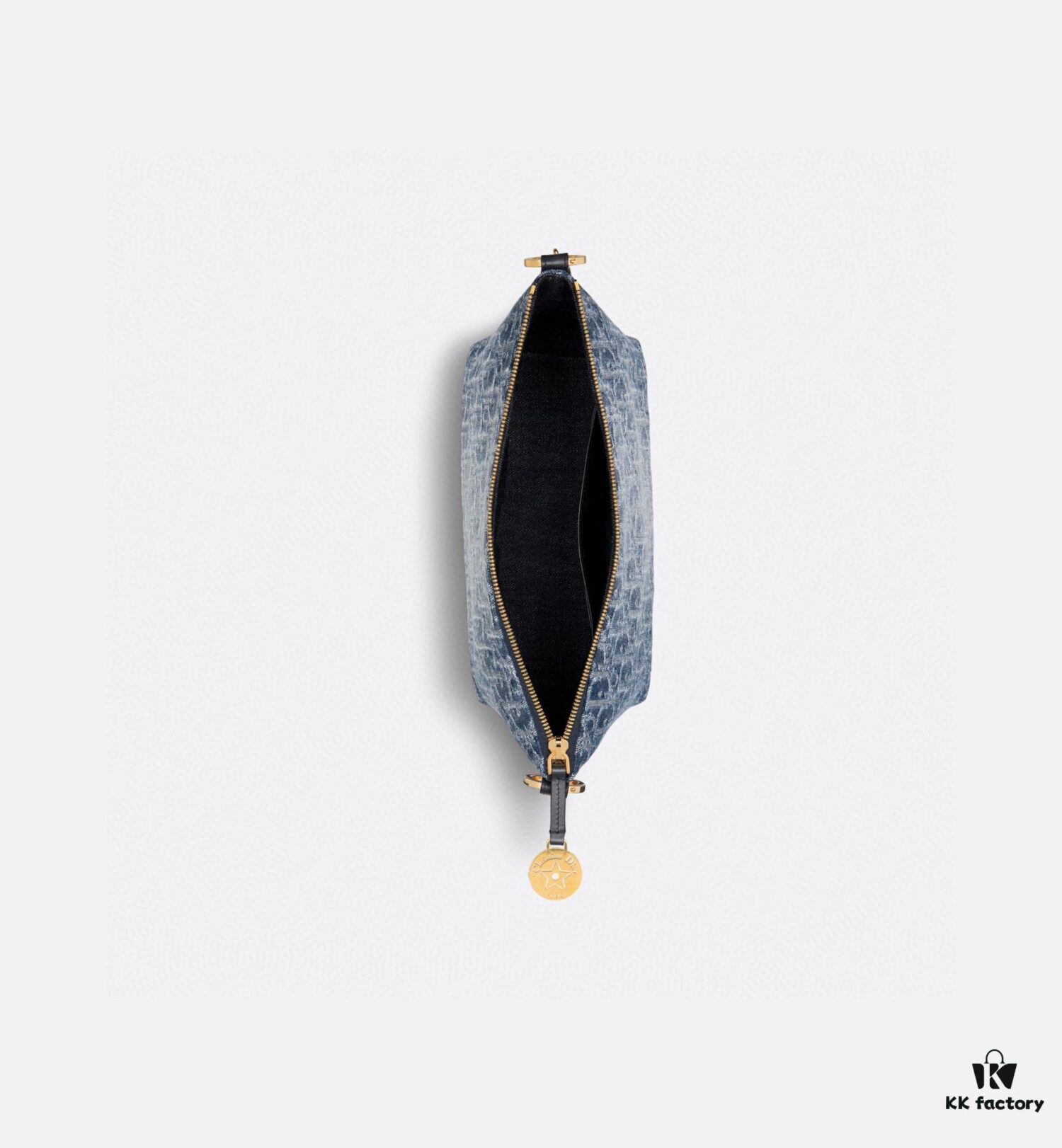 Diorstar Hobo Chain Bag in Blue Denim Dior Oblique Jacquard