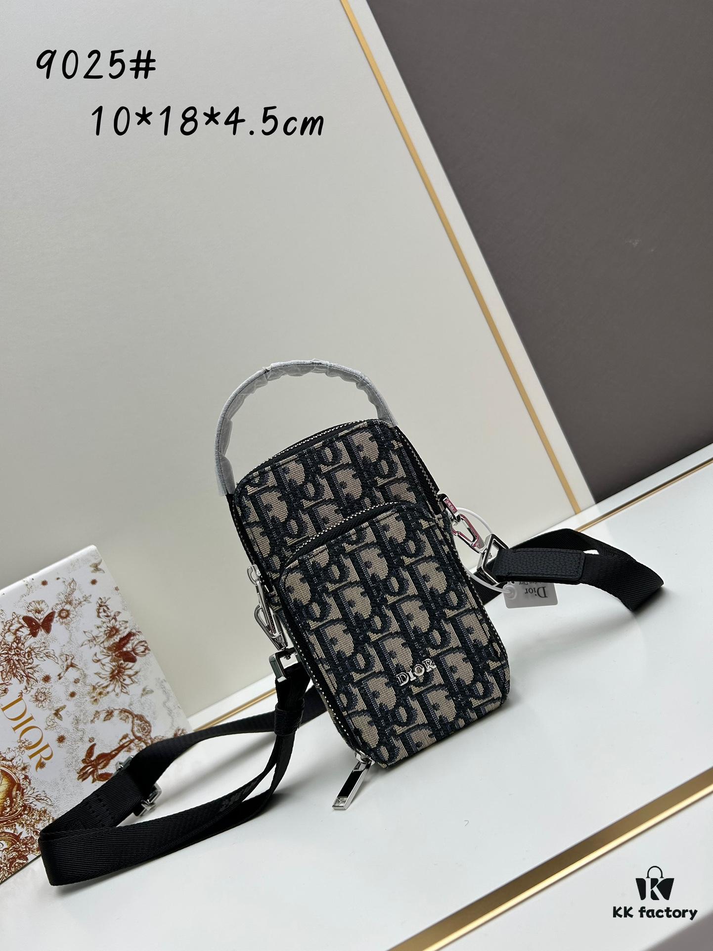 With Box, Size 10x18x4.5, Model No. 9025. 🔥 Classic Monogram Timeless Fashion 😎 Dior Camera Bag