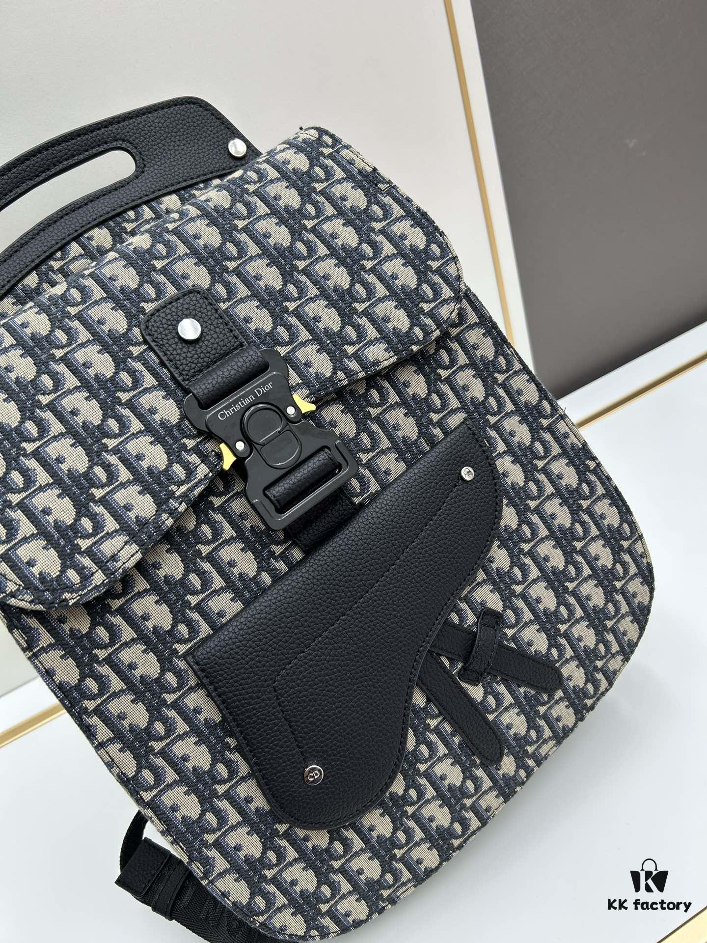 Gallop Backpack in Black Grained Calfskin, Size 29x24x12, Model No. 9038