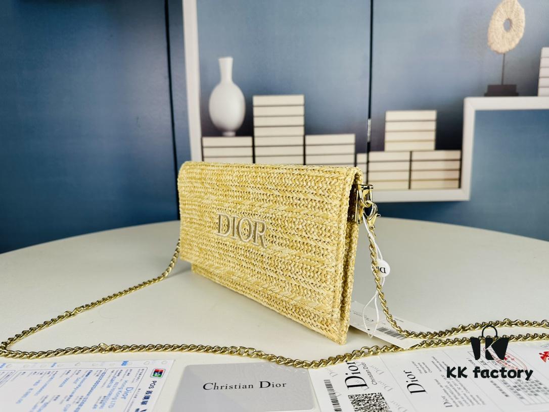 Hot Selling DIOR Straw Bag with Box + DIOR Phone Chain = DIY Evening Clutch