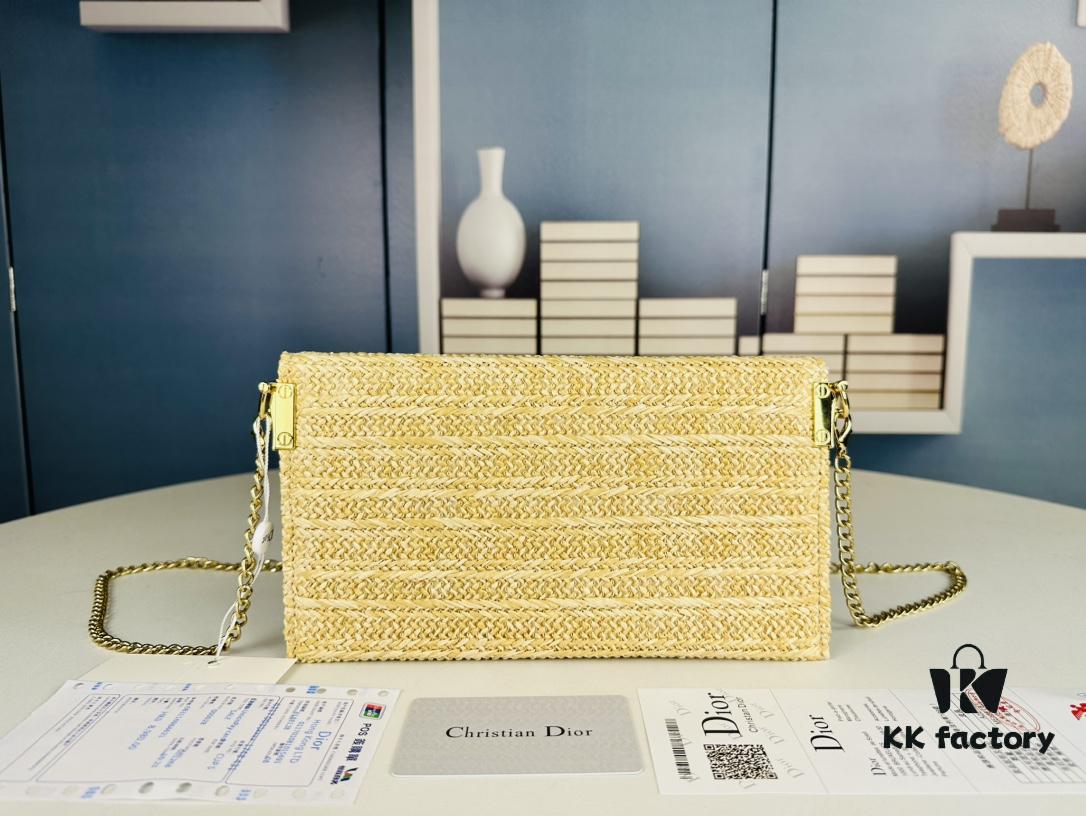 Hot Selling DIOR Straw Bag with Box + DIOR Phone Chain = DIY Evening Clutch