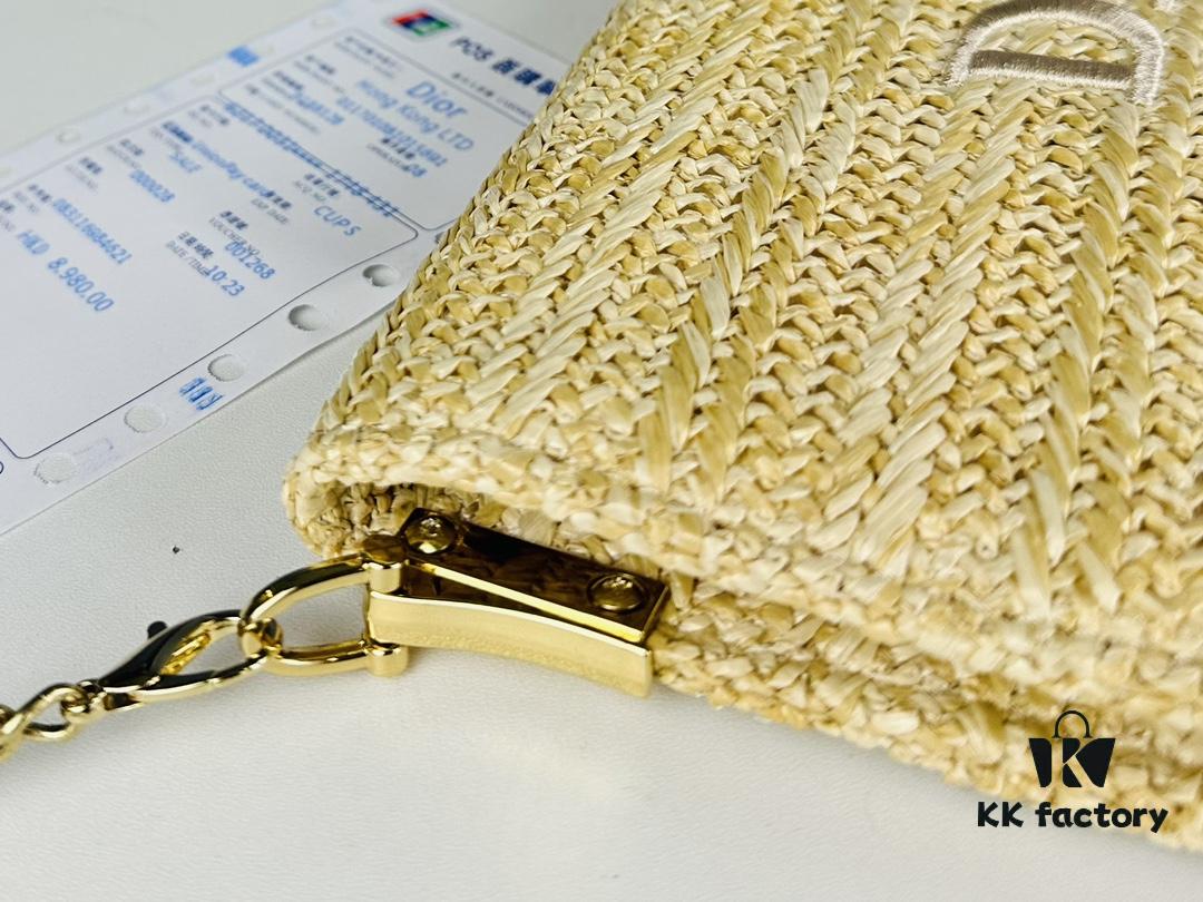 Hot Selling DIOR Straw Bag with Box + DIOR Phone Chain = DIY Evening Clutch