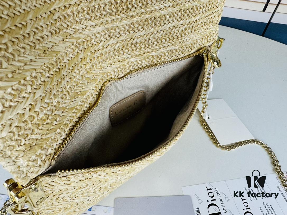 Hot Selling DIOR Straw Bag with Box + DIOR Phone Chain = DIY Evening Clutch