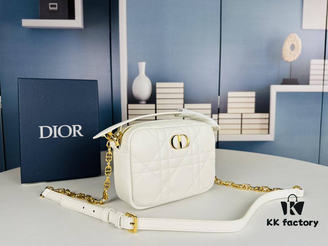 Dior Caro Top Handle Camera Bag in Black Calfskin - Small Size, Spring/Summer 2024 Collection