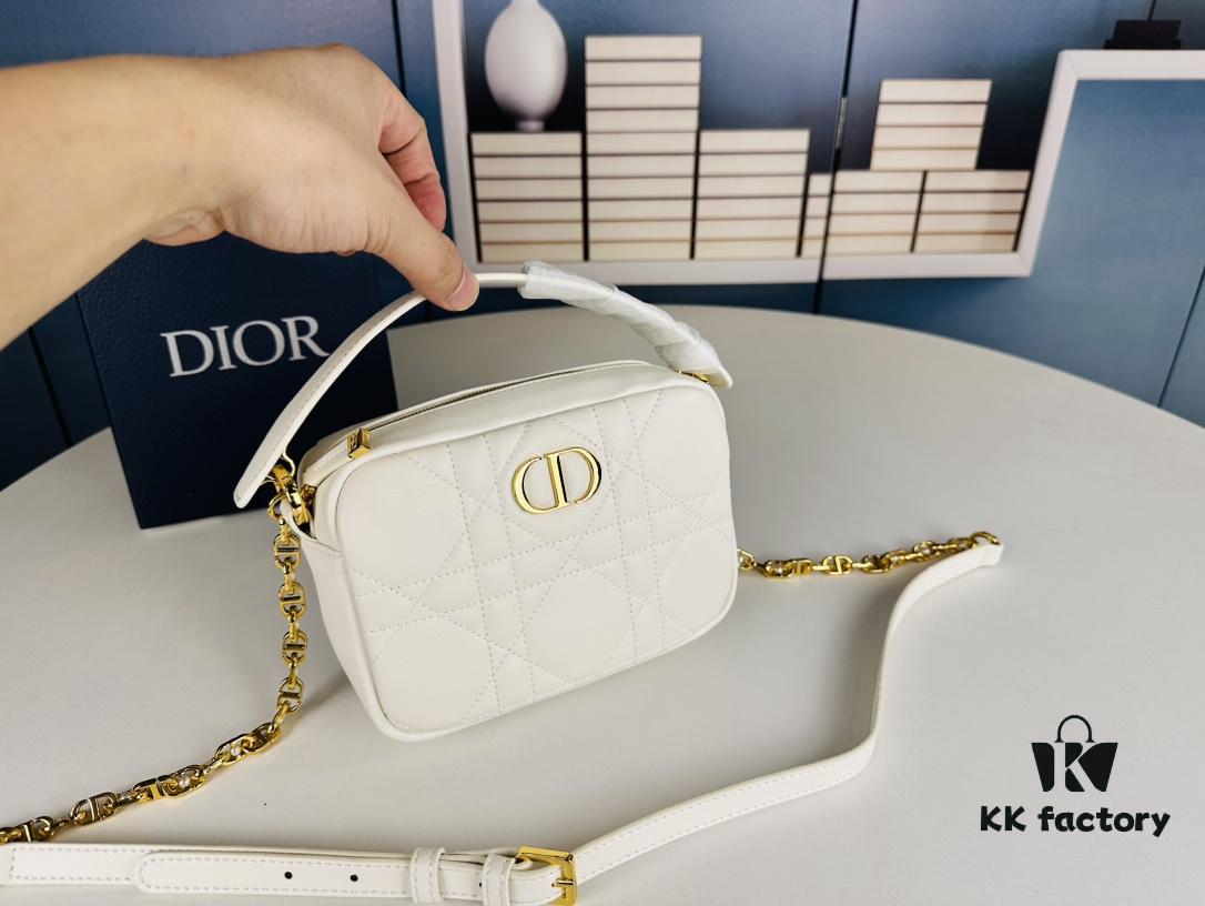 Dior Caro Top Handle Camera Bag in Black Calfskin - Small Size, Spring/Summer 2024 Collection