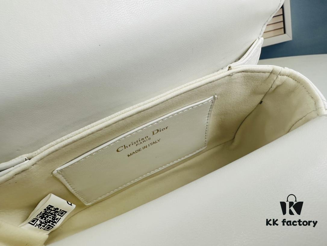 Dior Jolie Small Handbag (with Box) – Black Calfskin with Cannage Stitching and CD Closure