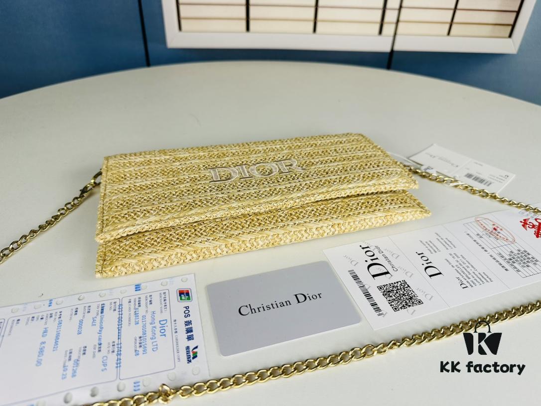 Hot Selling DIOR Straw Bag with Box + DIOR Phone Chain = DIY Evening Clutch