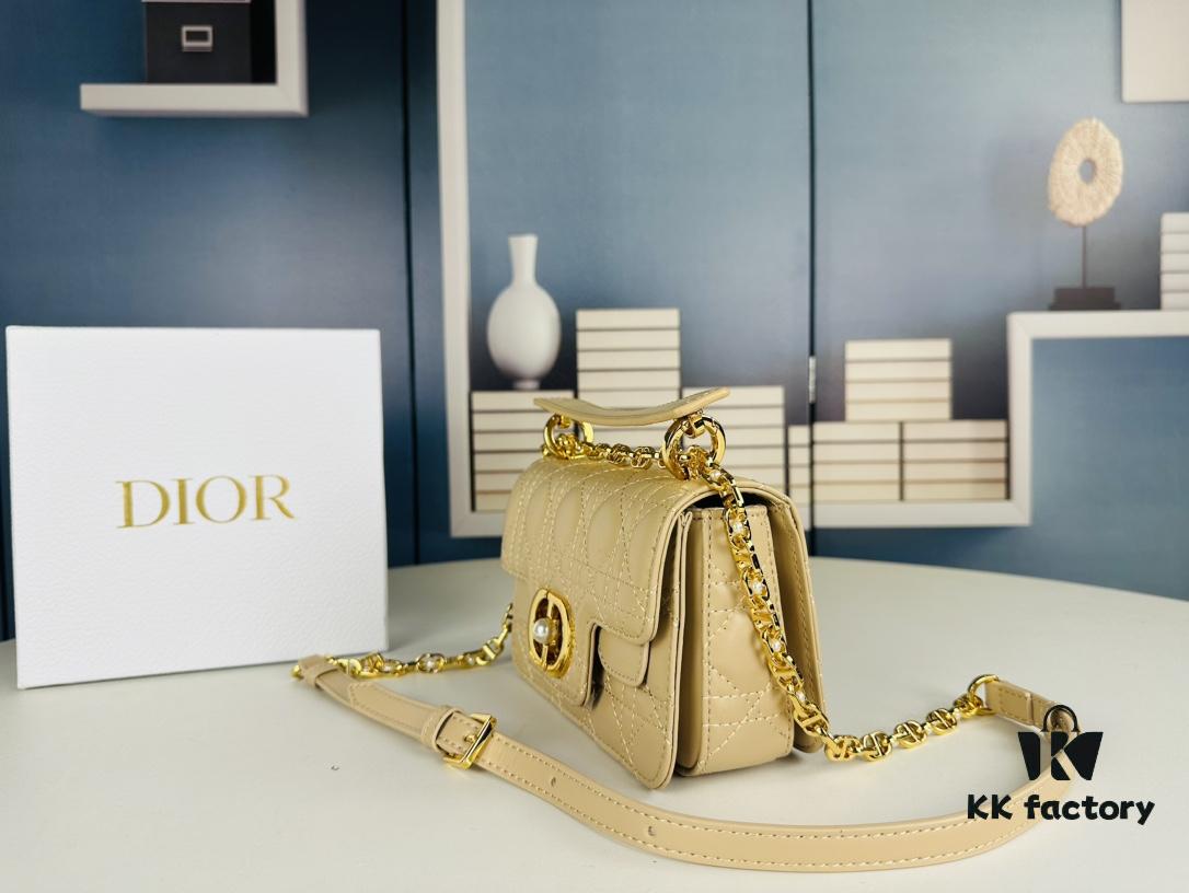 Dior Jolie Handbag in Black Calfskin - Small Size (with Box)