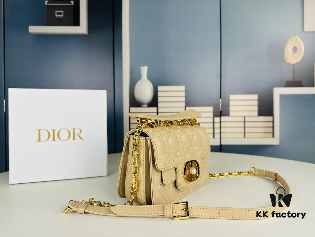 Dior Jolie Handbag in Black Calfskin - Small Size (with Box)