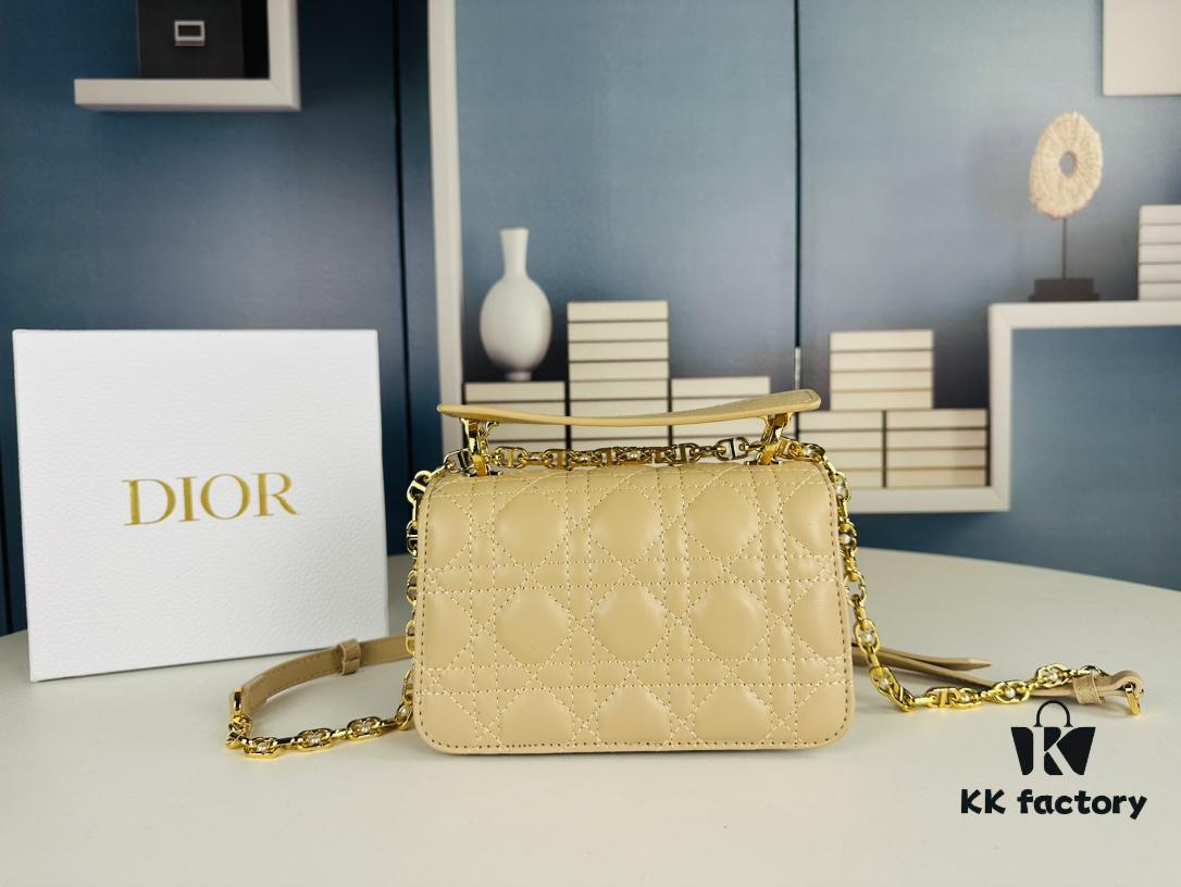 Dior Jolie Handbag in Black Calfskin - Small Size (with Box)