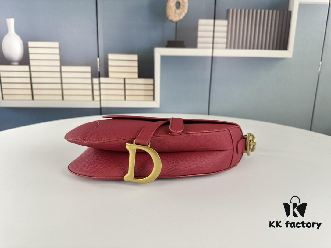 Large Size ♥️ Dior Saddle Bag, Vintage Pattern, Thin Strap, Palm Texture Series [Includes Retail Box 🎁]