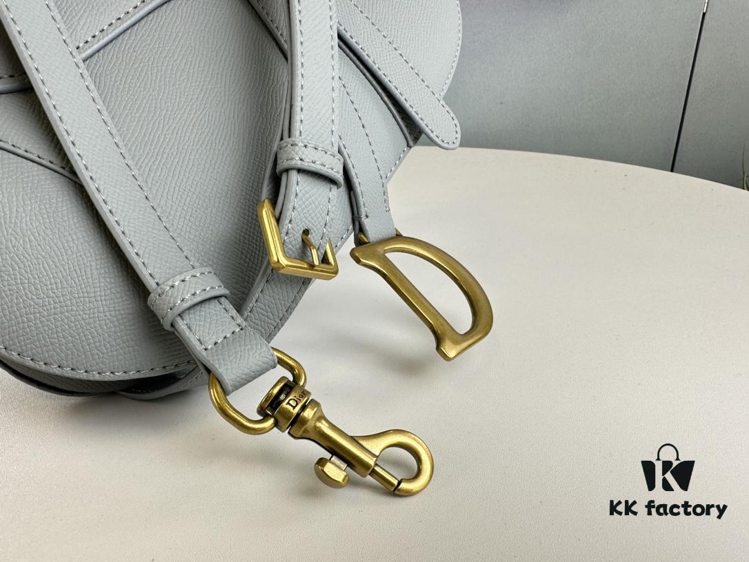 Large Size ♥️ Dior Saddle Bag, Vintage Pattern, Thin Strap, Palm Texture Series [Includes Retail Box 🎁]