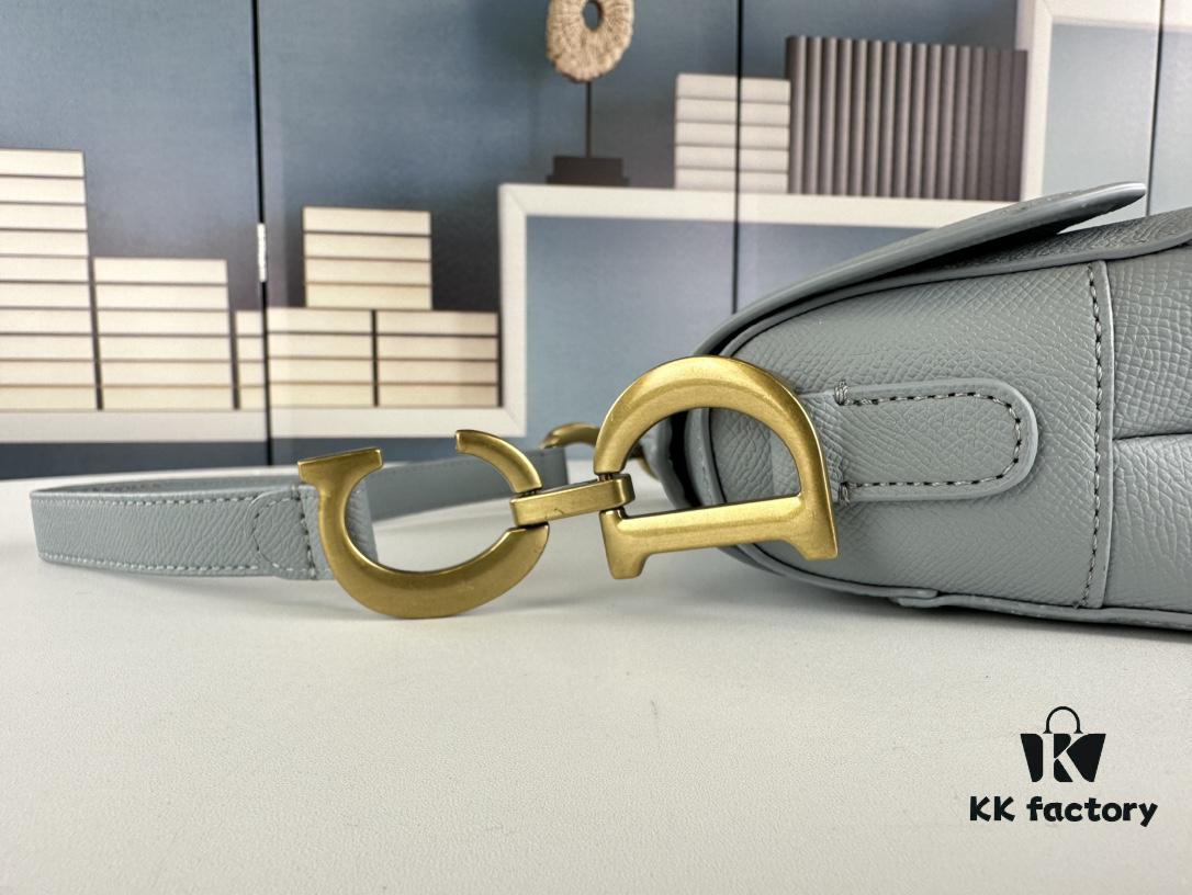 Large Size ♥️ Dior Saddle Bag, Vintage Pattern, Thin Strap, Palm Texture Series [Includes Retail Box 🎁]